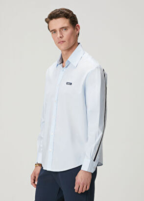 Beymen Club Blue Stripe Detail Relax Fit Shirt - 3