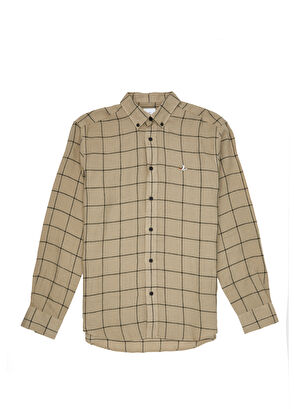 Beymen Club Comfort Fit Açık Haki Keten Gömlek - 8