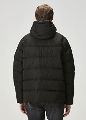Beymen Club Siyah Kapüşonlu Puff Mont - 5