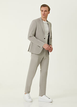 Beymen Club Slim Fit Drop 6 Bej Gofreli Takım Elbise - 3