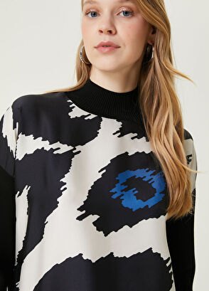 Beymen Club Siyah Desenli Twill Garnili Kazak - 4