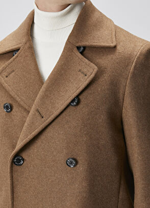 Beymen Club Deve Tüyü Yün Kruvaze Palto - 6