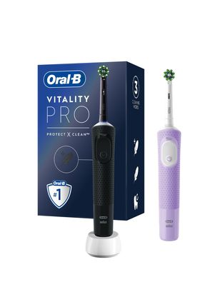 Oral-B D103 Vitality Pro Cross Action Siyah Lila 2'li Şarjlı Diş Fırçası - 8