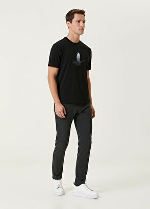 Beymen Club Siyah Piksel Kaz Baskılı T-shirt - 3
