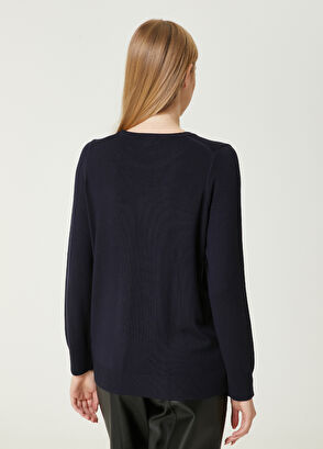 Beymen Club Lacivert Logo Nakışlı Triko - 6