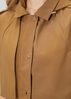 Beymen Club Camel Windbreaker Detail Long Vest - 7