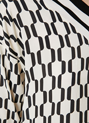 Beymen Club Ekru Zincirli İpek Twill Garnili Kazak - 5