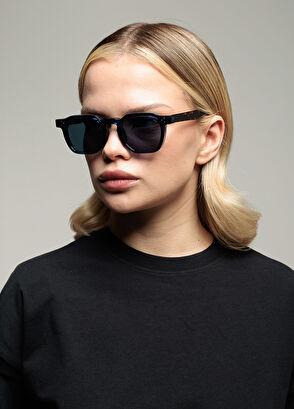 Lowkey Depth Lacivert Asetat Unisex Güneş Gözlüğü - Görsel 6