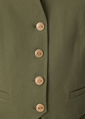 Beymen Club Khaki Linen Vest - 6