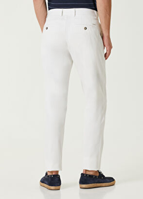 Beymen Club Slim Fit Beyaz Twill Pantolon - 3