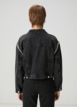 Beymen Club Denim Jacket With Anthracite Embroidery Detail - 5