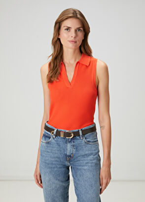 Beymen Club Pomegranate Flower Polo Neck Knitwear Tank Top - 4