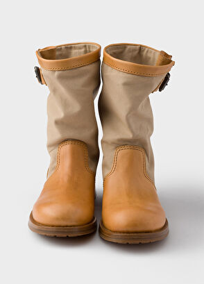 Nötr Deri ve Kanvas Kadın Bot - Görsel 8