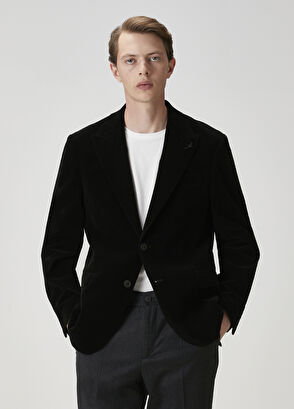 Beymen Club Siyah Kadife Ceket - 5