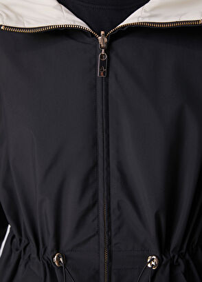 Beymen Club Black Ecru Reversible Hooded Coat - 8