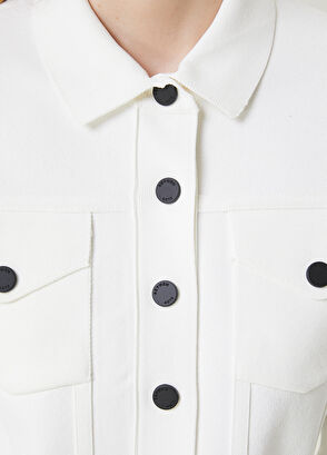 Beymen Club Beyaz Polo Triko Ceket - 5