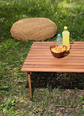 Bag The Joy Wooden Brown Foldable Camping Table - 8