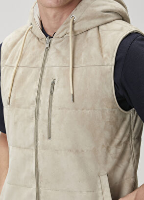 Beymen Club Mink Beige DoubleSided Leather Vest - 8