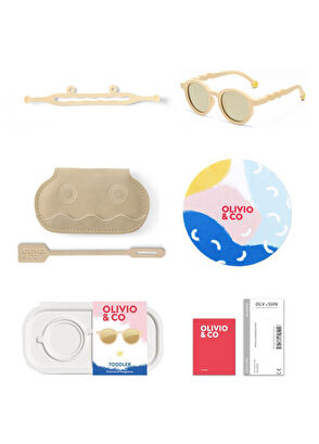 Olivio & Co Classic Oval Toddler Desert Sand 1-3 Years Unisex Kids Sunglasses - 5