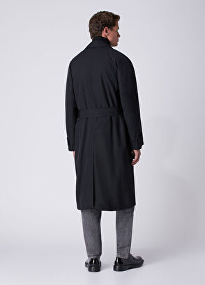 Beymen Club Black Detachable Vest Double-Breasted Top Coat - 5