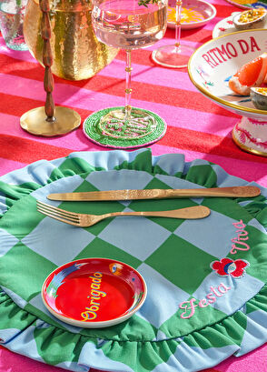 Zsa Zsa Zsu Prusa Patterned Round Placemat 45 cm - 3