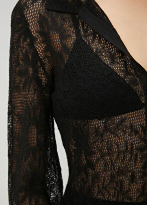 Beymen Club Black Lace Shirt - 6