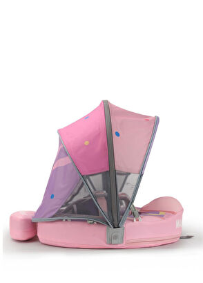 Mambobaby Donut Emniyetli Gölgelikli ve Ayak Destekli Bebek Yüzme Simidi  - 3