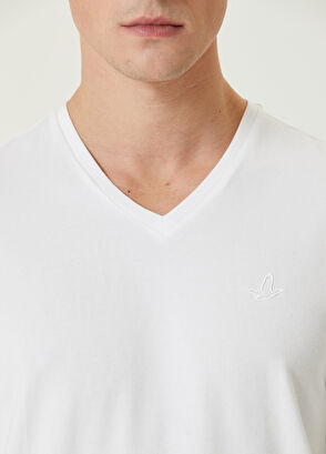 Beymen Club Beyaz V Yaka T-shirt - 6