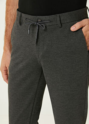 Beymen Club Anthracite Diagonal Patterned Chino Pants - 4