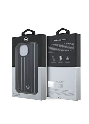 Mercedes New Urban 3 iPhone 15 Rigid PC Parallel Line Pattern Phone Case - 8