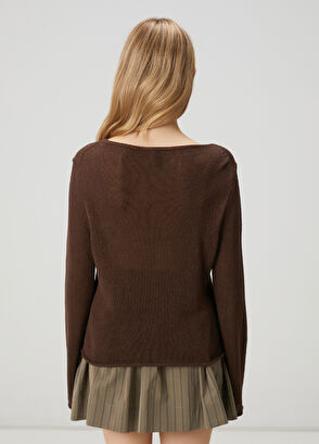 Beymen Club Brown Sheer Sweater - 5