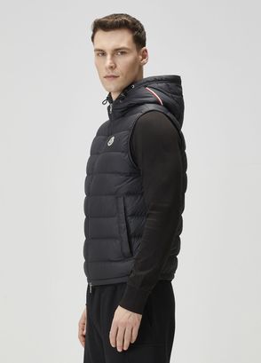 Moncler Black Hooded Puff Vest - 3