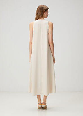 Beymen Club Beige Evaze Long Dress - 5