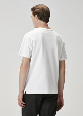 Beymen Club Off-White Logo Detailed Jersey T-Shirt - 5