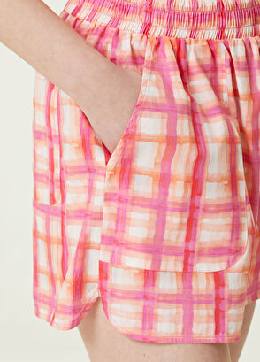 Beymen Club Pembe Ekoseli Şort - 4