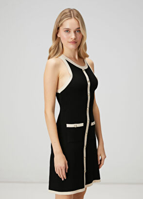 Beymen Club Mini Knit Dress With Black Band Detail - 3