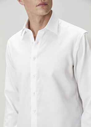 Beymen Club Comfort Fit Beyaz Non-Iron Gömlek - 6