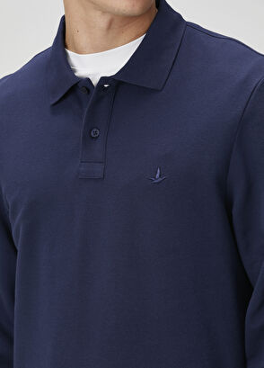 Beymen Club Comfort Fit Koyu Lacivert Polo Yaka Sweatshirt - 6