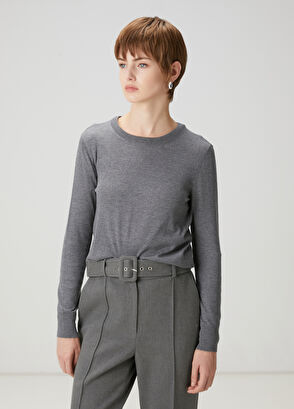 Beymen Club Gri Melanj Yün İnce Basic Kazak - 3