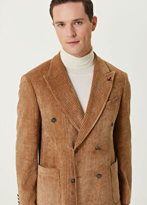 Beymen Club Deve Tüyü Kruvaze Kadife Blazer - 3