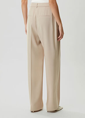 Beymen Club Beige crepe palazzo trousers - 4