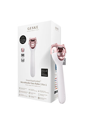 Geske MicroNeedle Face Roller White Mikro İğneli Buz Başlığı Pembe Kuvars Başlıklı Dermaroller Bakım Cihazı - 8