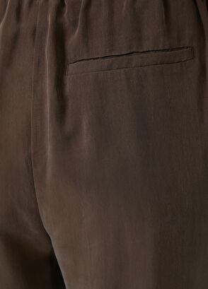 Beymen Club Brown pleated cupro carrot pants - 6