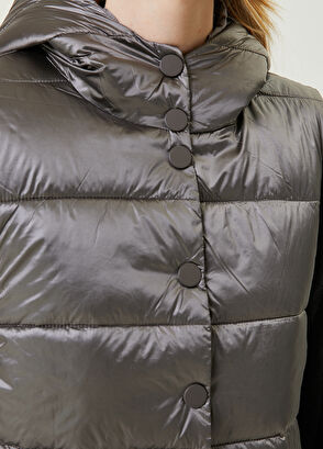 Beymen Club Grey Hooded Puff Vest - 5