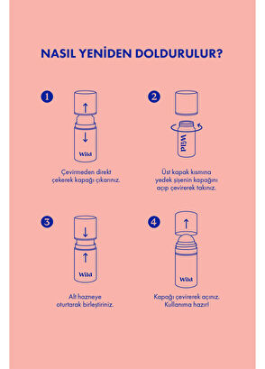Wild Antiperspirant Roll On qua Case & Fresh Cotton & Sea Salt Refill Kadın Deodorant 50 ml - 6