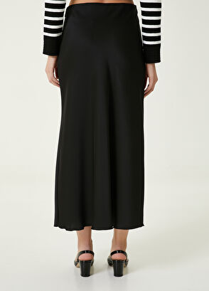 Black Long Satin Skirt Beymen Club Black Long Satin Skirt - 5