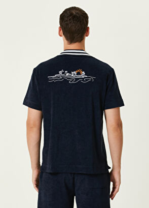Beymen Club Navy Blue Terry Textured T-shirt - 7