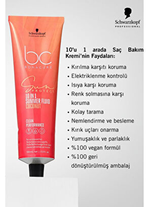 Bonacure BC Sun 10’u 1 Arada Saç Bakım Kremi 100 ml - 5