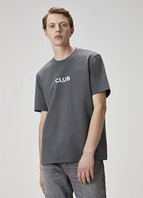 Beymen Club Antrasit Logo Baskılı T-shirt - 3