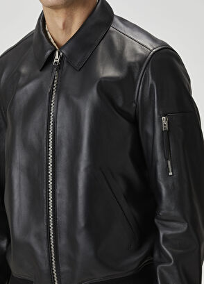 Siyah Deri Mont - Görsel 6